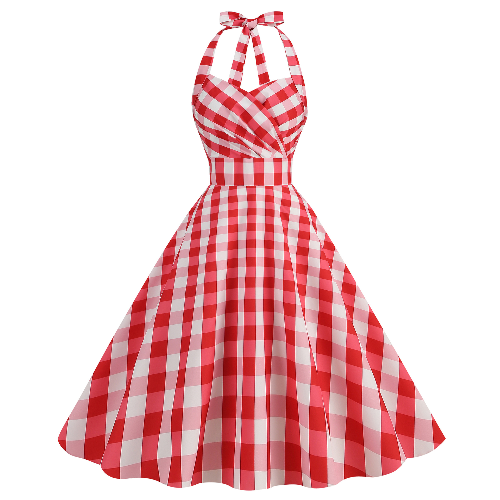 Linen Dress Wrap - Sexy Retro Women's Clothing Cross-Border Print