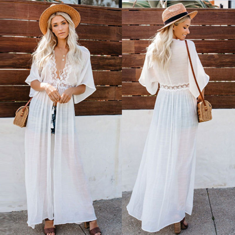 Women Beach Dress Swimwear Sex - Cover Up Kaftan 리뷰 및 가격