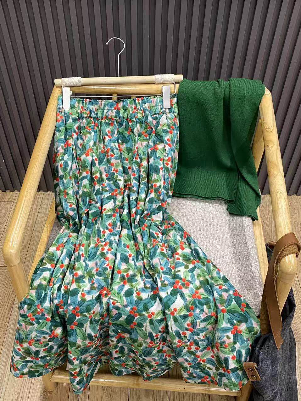 Retro Floral A-Line Midi Skirt - Midi Skirt Floral 리뷰 및 가격