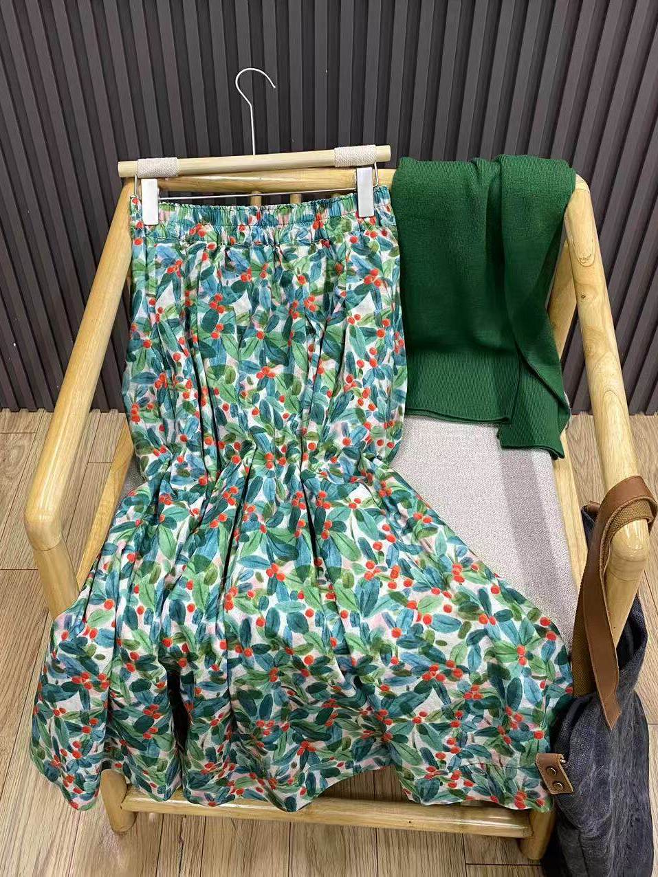 Retro Floral A-Line Midi Skirt - Midi Skirt Floral 리뷰 및 가격