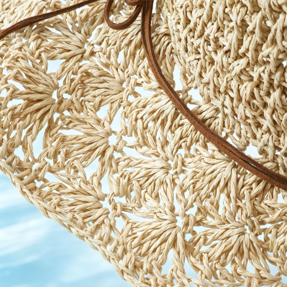 Handwoven Crochet Straw Hat Wi - Hat Floppy Wide 리뷰 및 가격