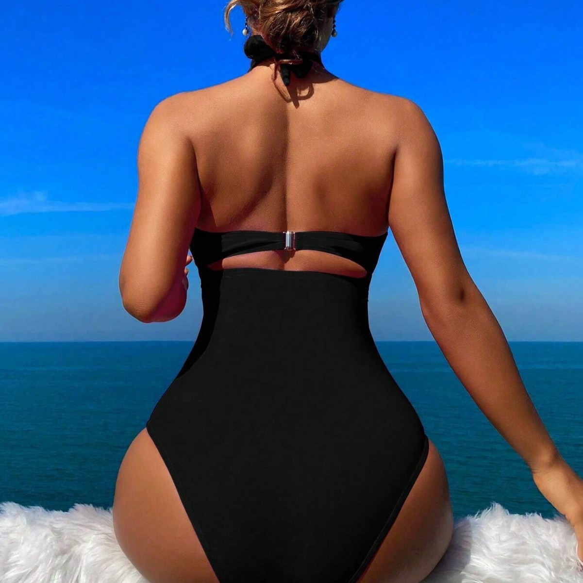 Women Swimsuit Halter Neck Sol - Swimsuit Bikini Ruched 리뷰 및 가격