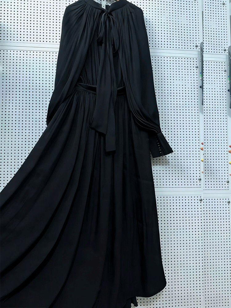 Retro solid color design sense - Linen Dress Wrap 리뷰 및 가격