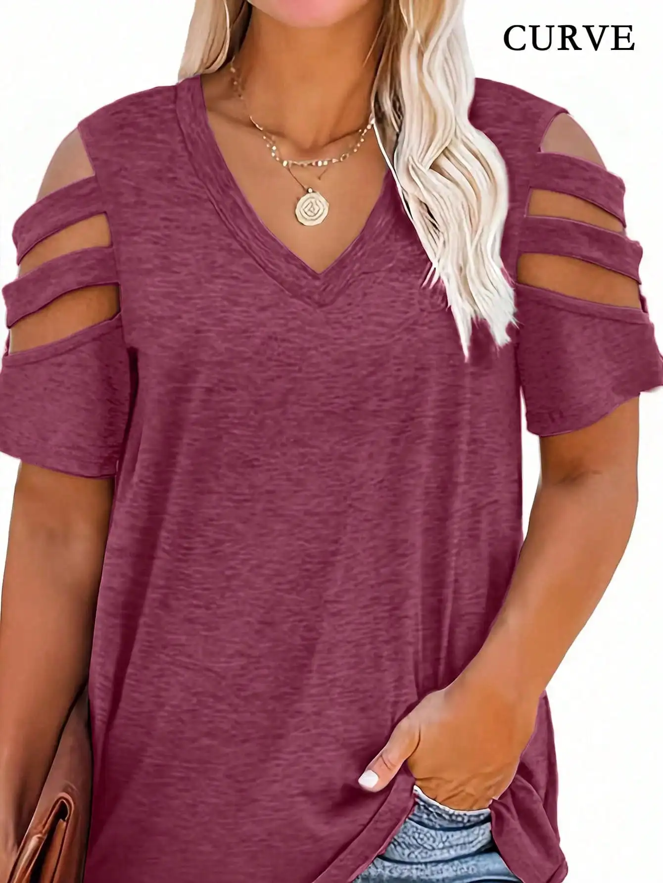 Women Fashion Plus Size 1XL-5X - Blouse Off Shoulder 리뷰 및 가격