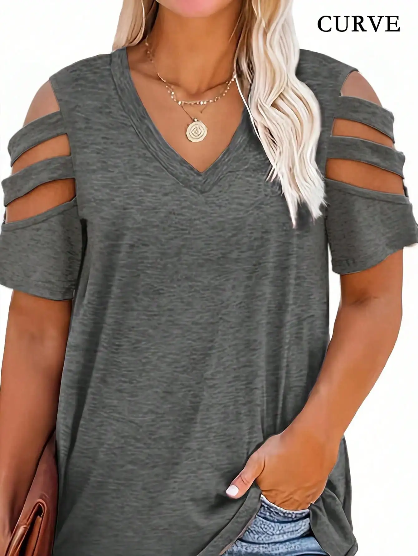 Women Fashion Plus Size 1XL-5X - Blouse Off Shoulder 리뷰 및 가격