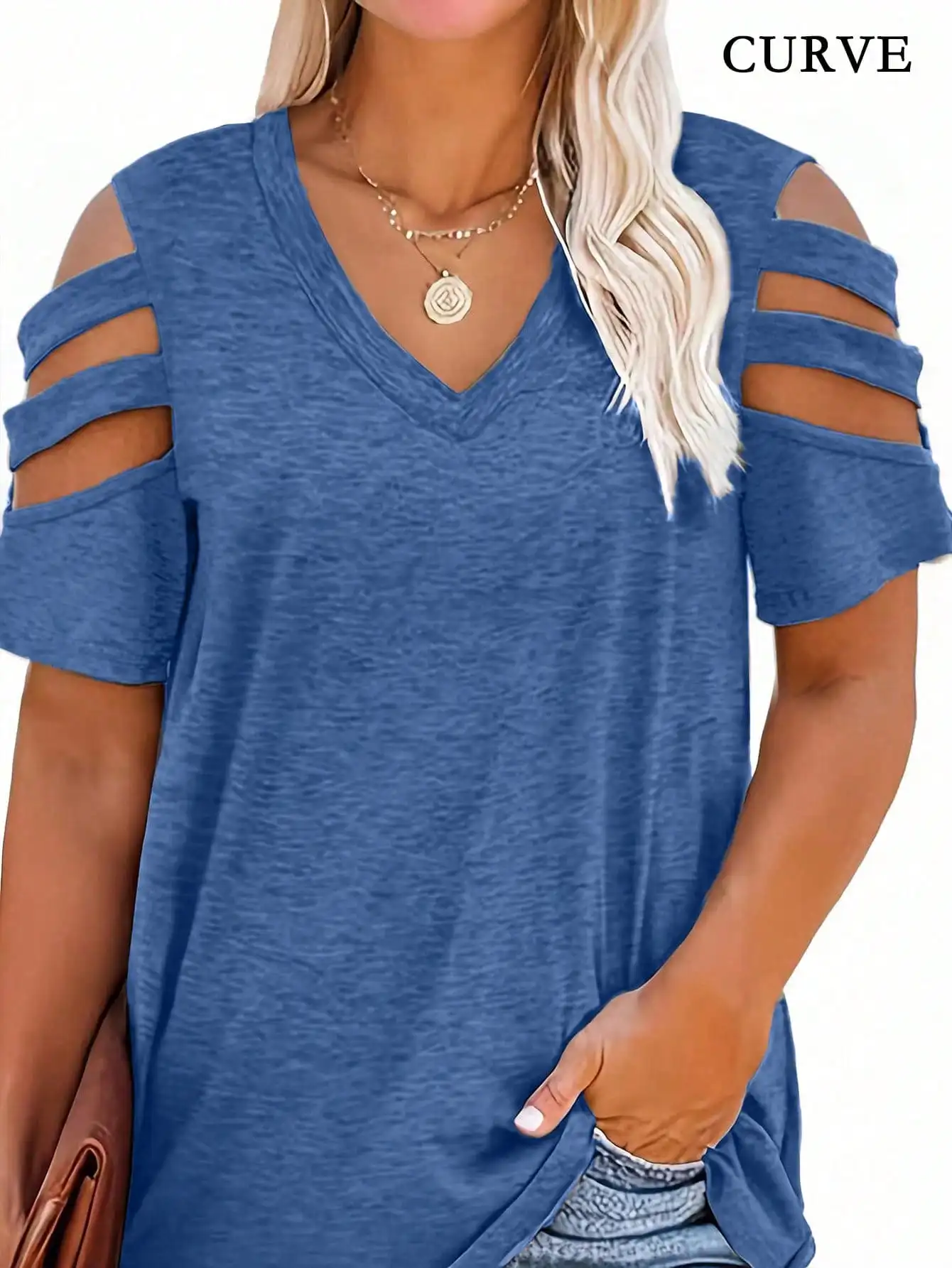 Women Fashion Plus Size 1XL-5X - Blouse Off Shoulder 리뷰 및 가격