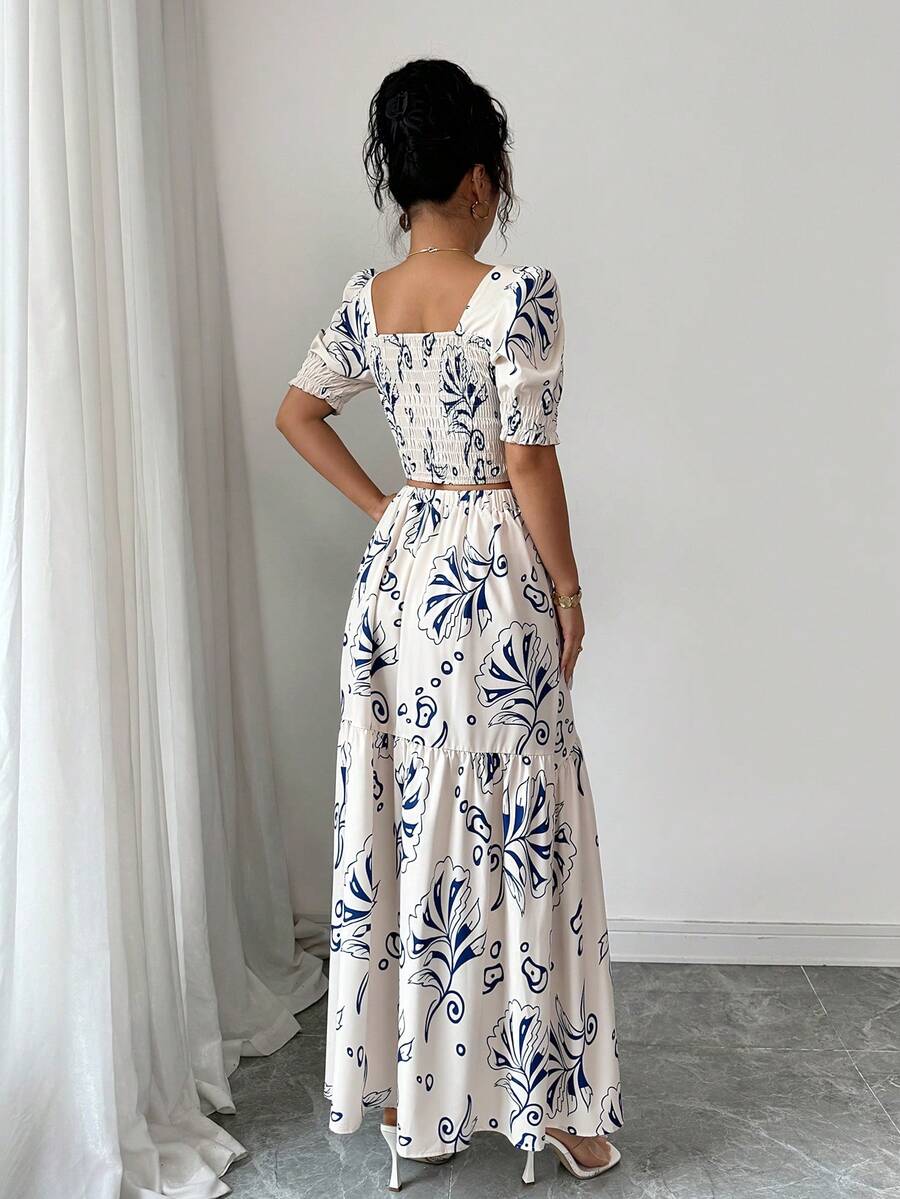 2026 Women Summer Two Piece Ou - Romper Floral Print 리뷰 및 가격