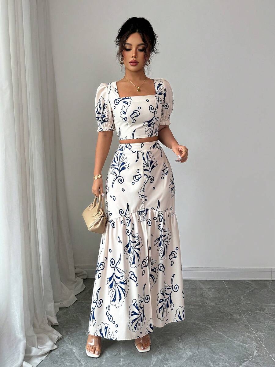2026 Women Summer Two Piece Ou - Romper Floral Print 리뷰 및 가격