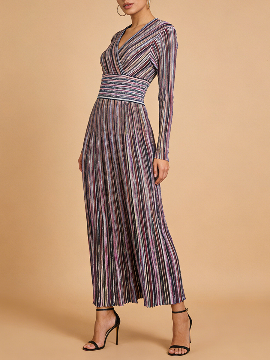 VGH Casual Commute Striped Kni - Linen Dress Wrap 리뷰 및 가격
