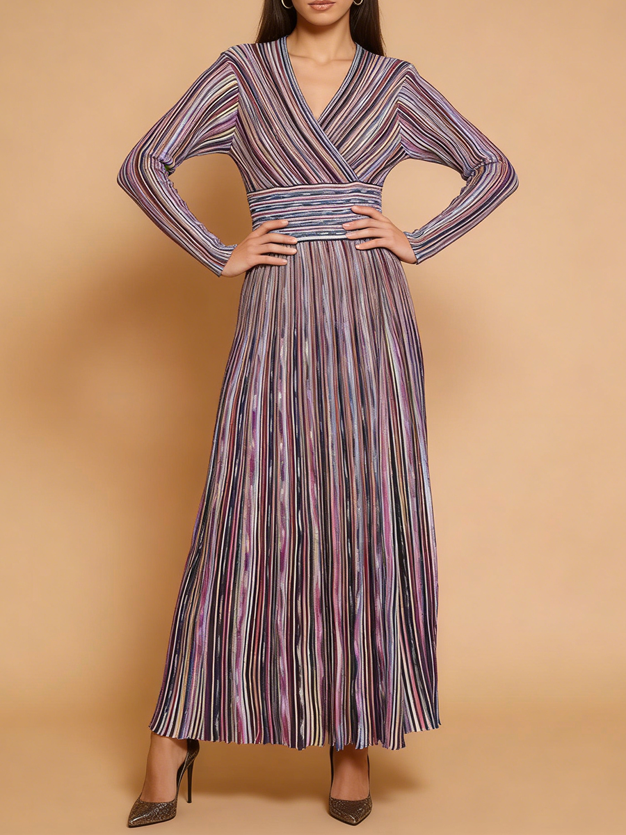 VGH Casual Commute Striped Kni - Linen Dress Wrap 리뷰 및 가격