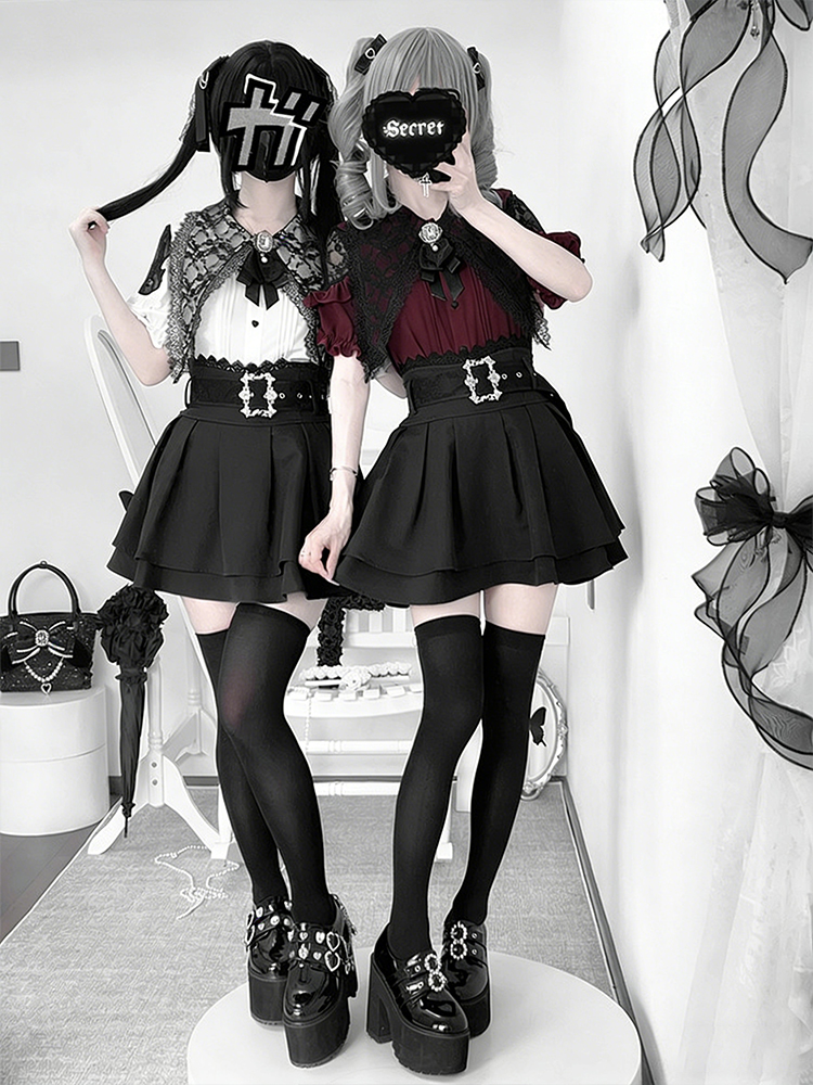 Gothic Style Shoulder Bared Sh - Blouse Off Shoulder 리뷰 및 가격