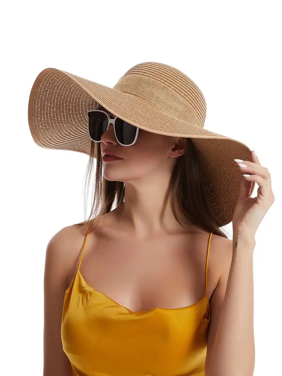 Womens Wide Brim Floppy Straw  - Hat Floppy Wide 리뷰 및 가격