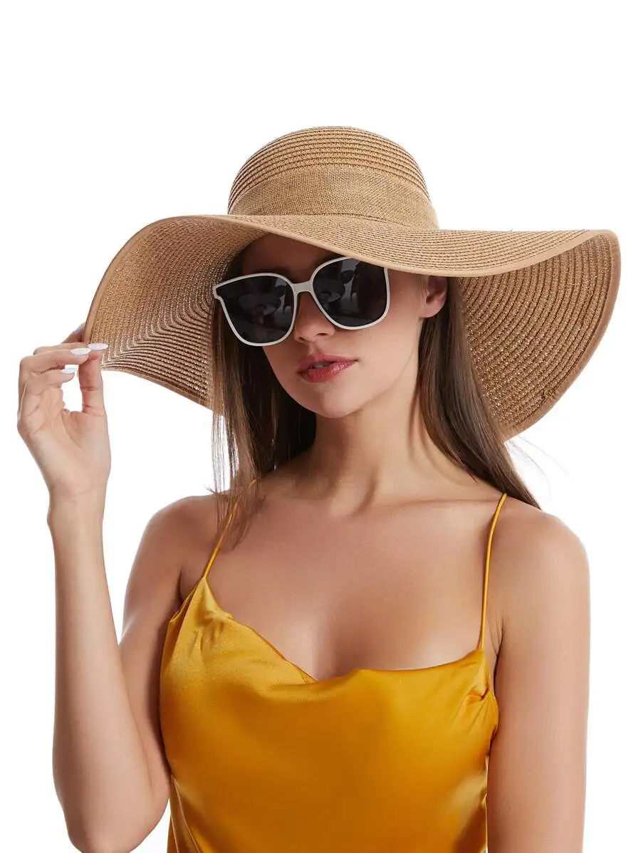 Womens Wide Brim Floppy Straw  - Hat Floppy Wide 리뷰 및 가격