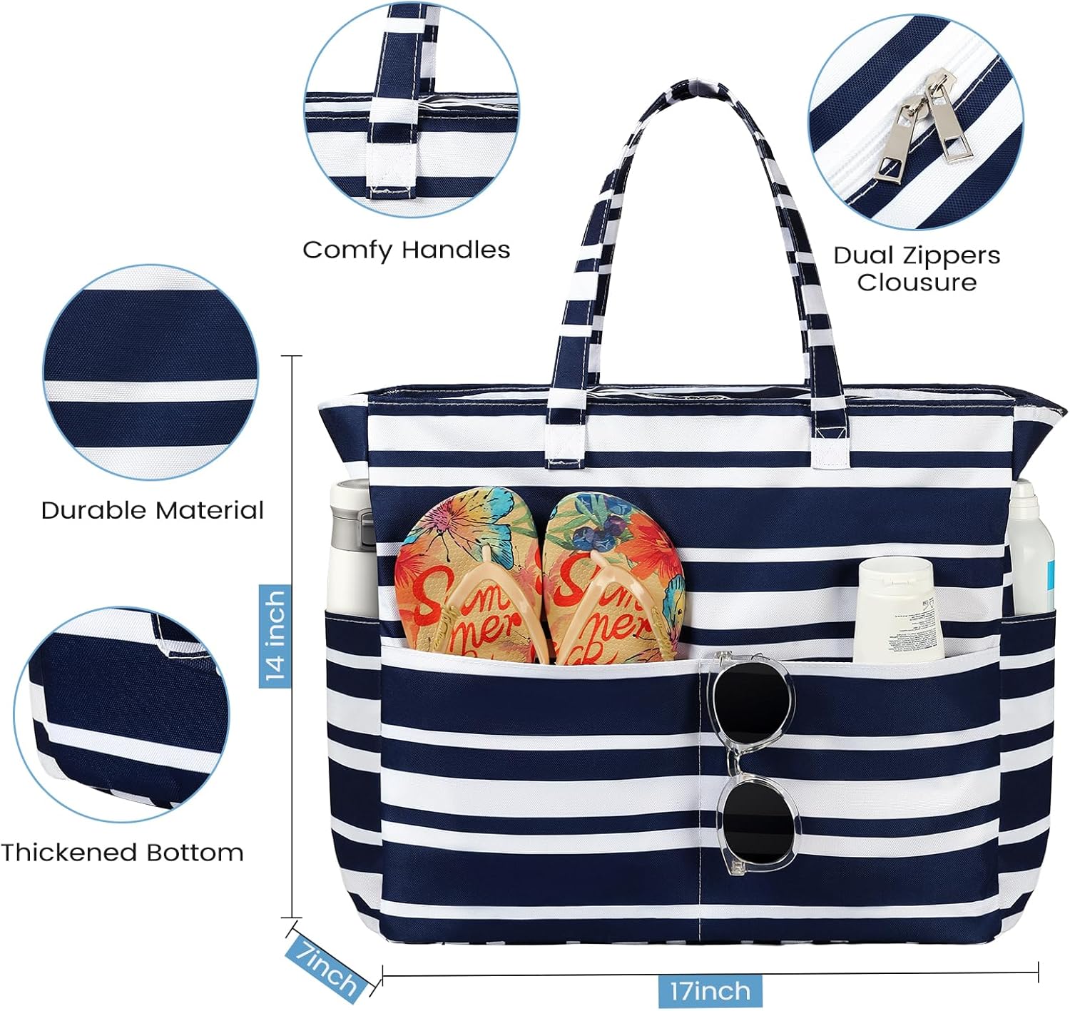 Waterproof Sandproof Beach Tot - Tote Bag Beach 리뷰 및 가격