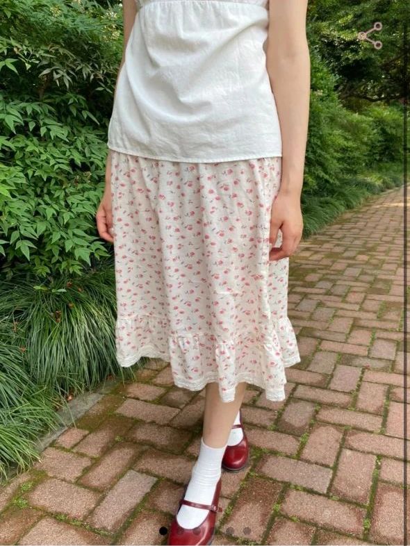 Pink Floral Blouse Skirt Set W - Midi Skirt Floral 리뷰 및 가격