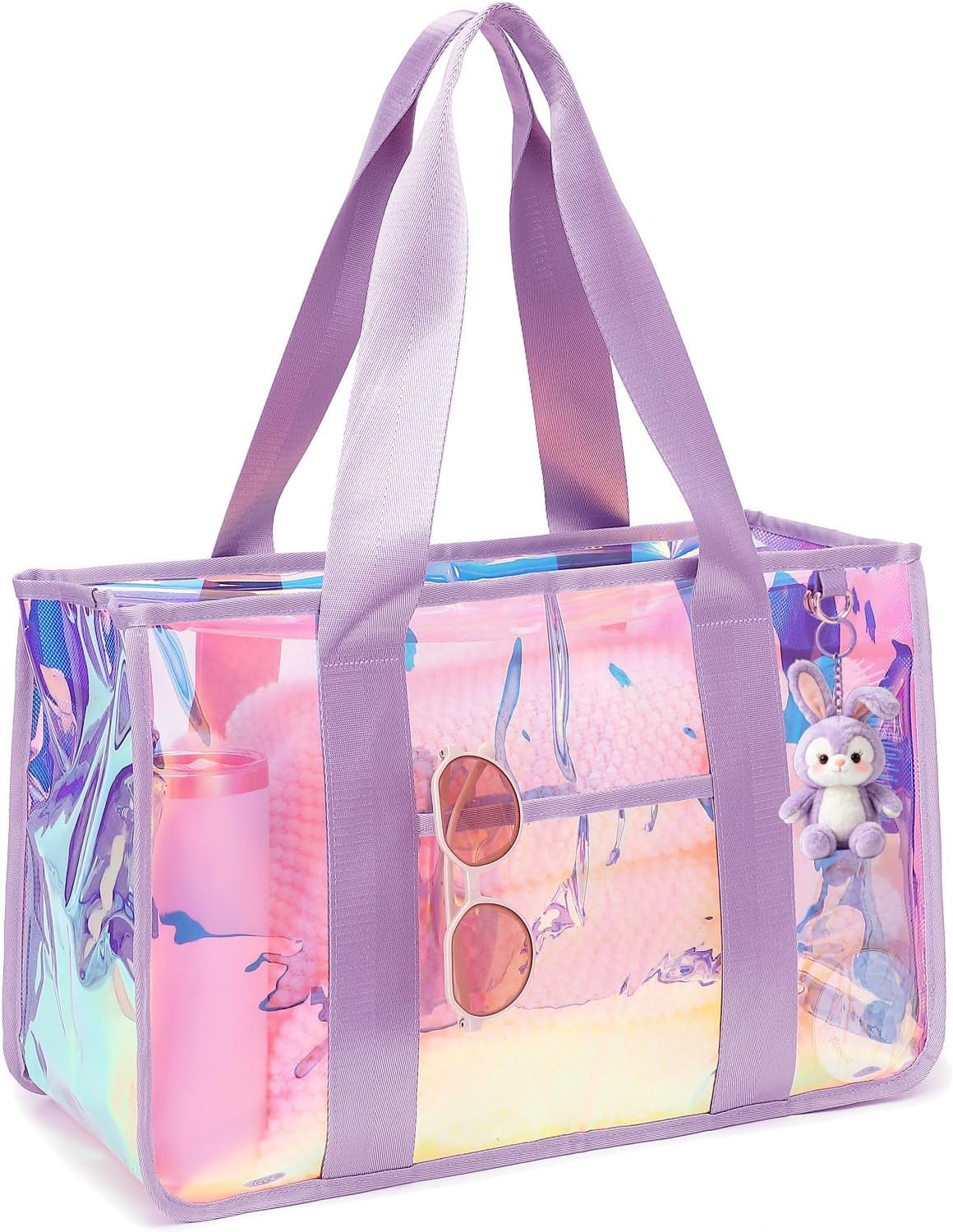 Iridescent Clear Beach Bags Wa - Tote Bag Beach 리뷰 및 가격