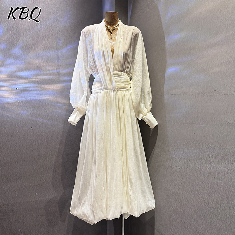 KBQ Solid Elegant Loose Chic D - Linen Dress Wrap 리뷰 및 가격