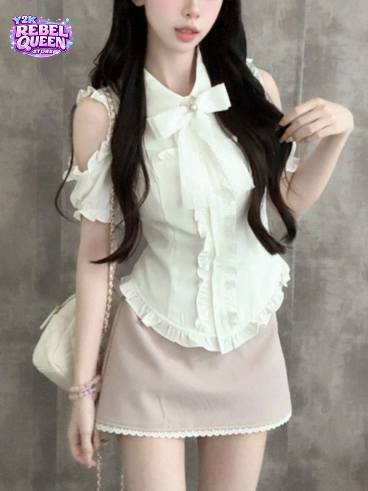 Japanese Sweet New 2 Piece Set - Blouse Off Shoulder 리뷰 및 가격