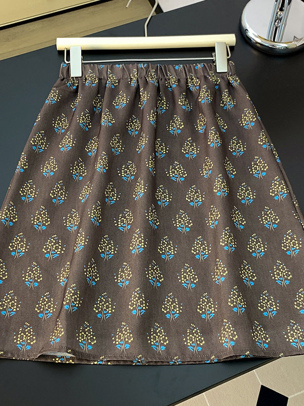 High-End Retro Floral Skirt Wo - Midi Skirt Floral 리뷰 및 가격