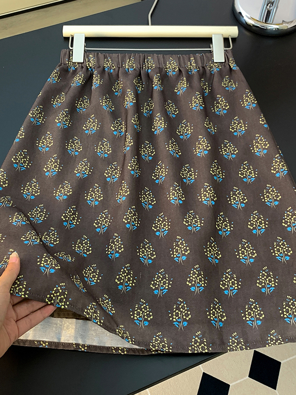 High-End Retro Floral Skirt Wo - Midi Skirt Floral 리뷰 및 가격