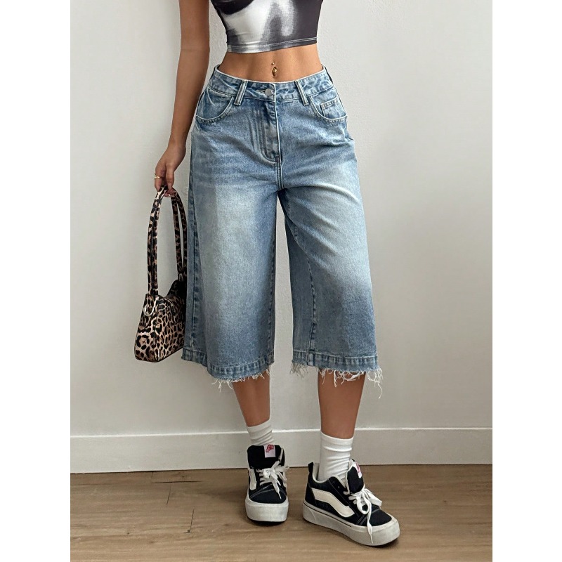 2026 Women's Fashion Frayed He - Shorts Denim Frayed 리뷰 및 가격