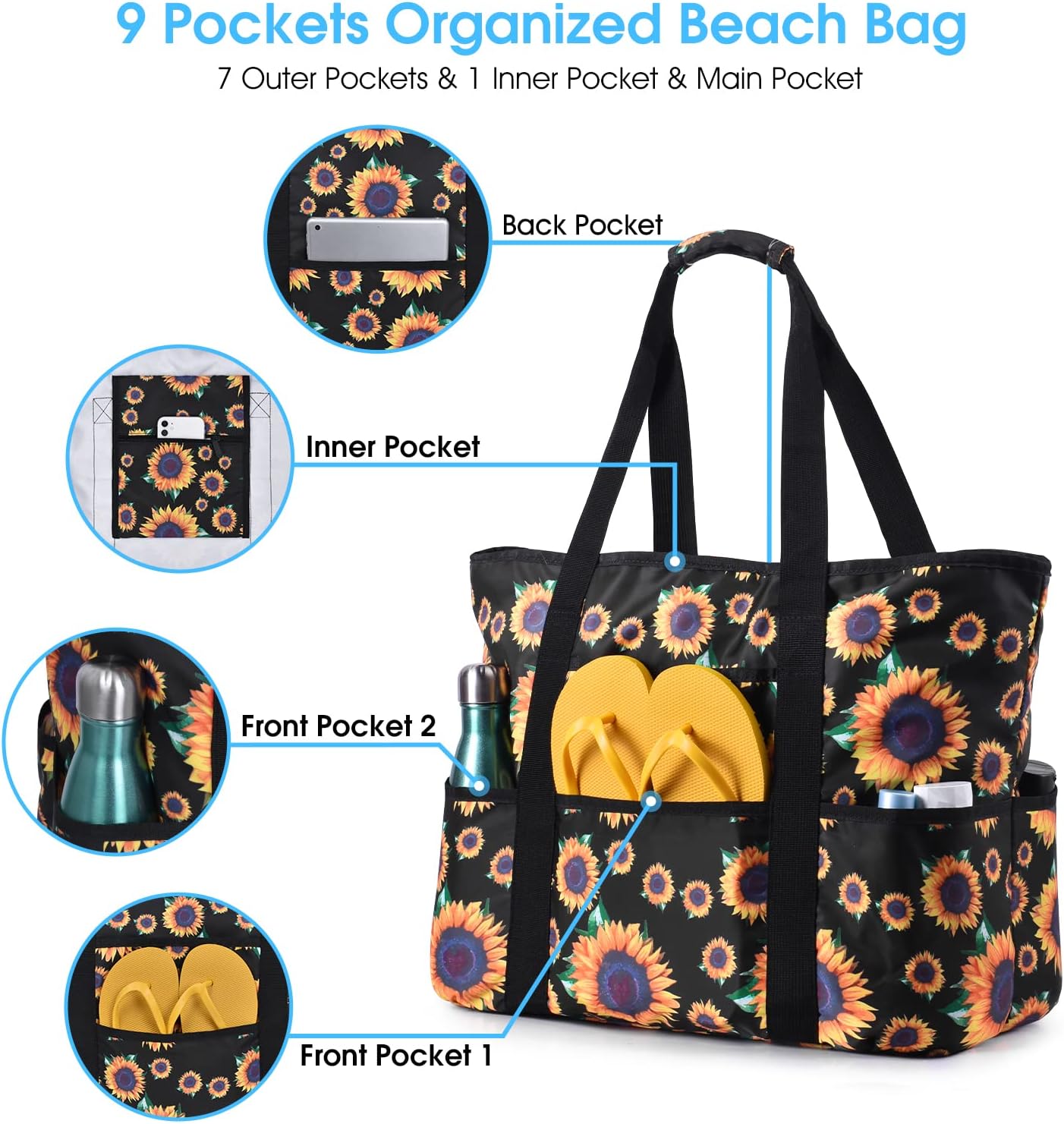 Large Beach Tote Bag for Women - Tote Bag Beach 리뷰 및 가격