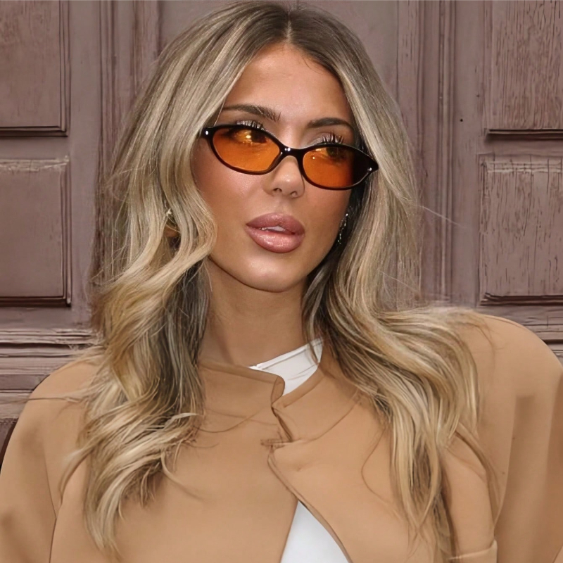 Retro Oval Frame Sunglasses Fa - Sunglasses Cat Eye 리뷰 및 가격