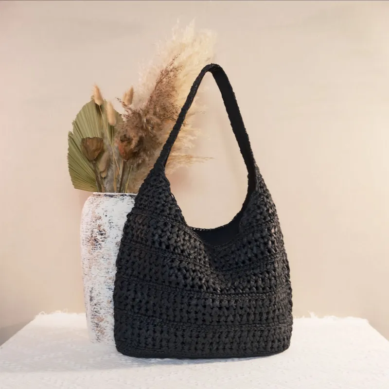 Hollow Straw Handwoven Tote Ba - Tote Bag Beach 리뷰 및 가격