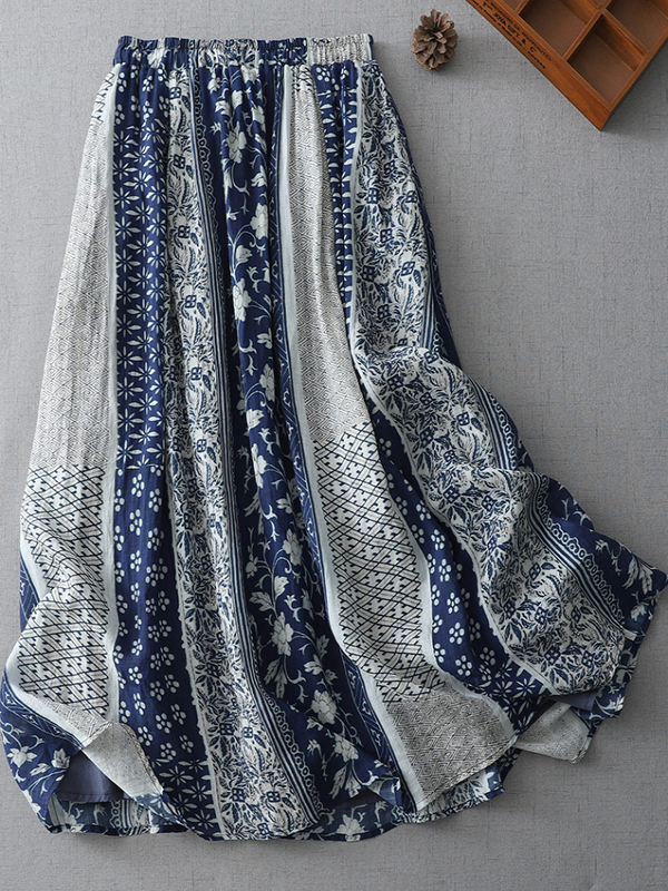 Retro Style Women's Midi Skirt - Midi Skirt Floral 리뷰 및 가격